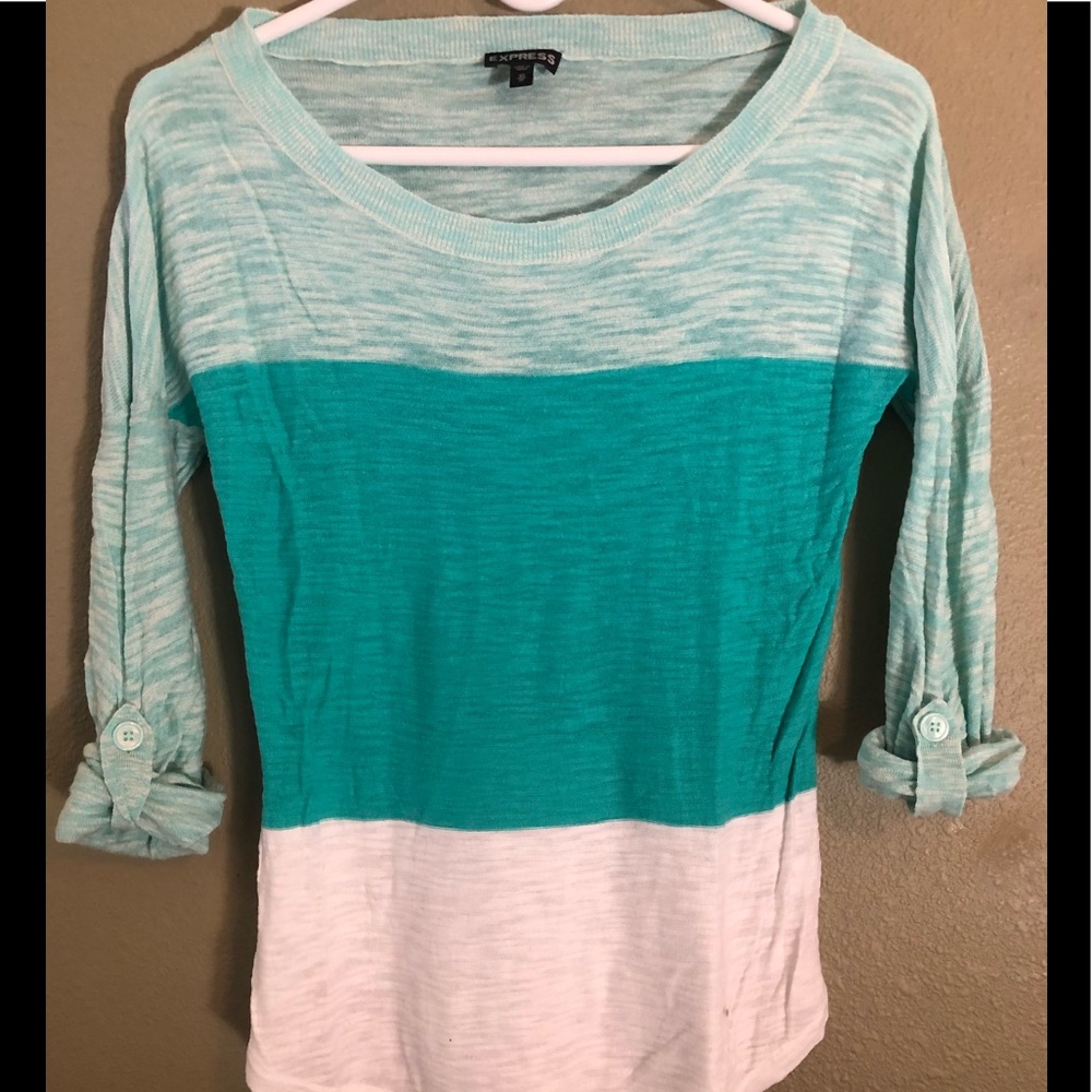 Express 3/4 sleeve slub sweater XS